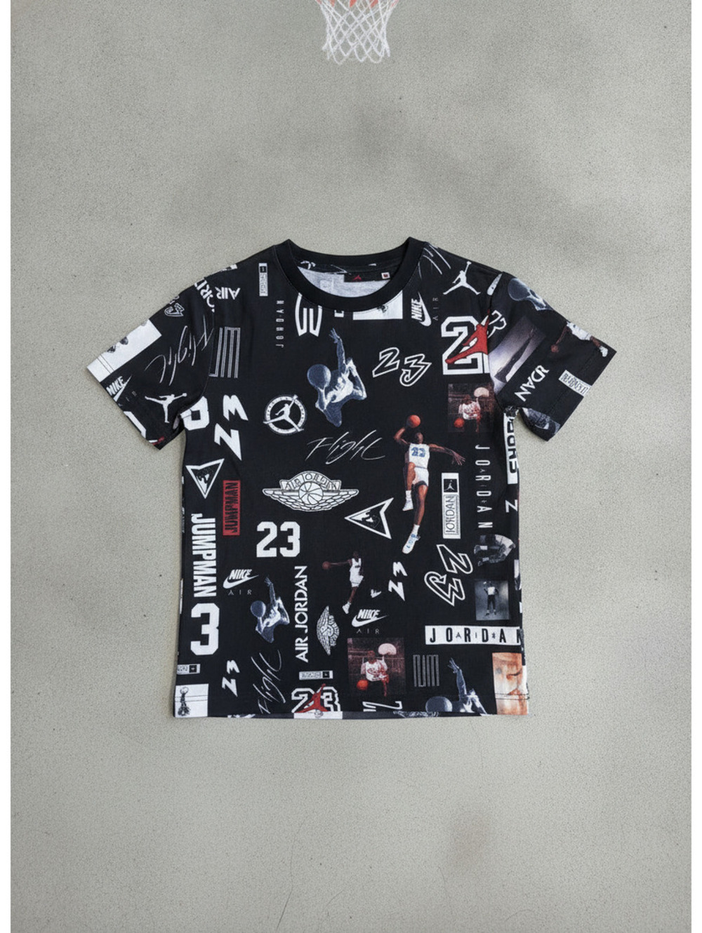 Jordan Black Graphic Print T-Shirt Size 8 Youth